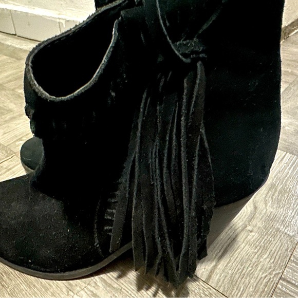Jessica Simpson Chassie Black Suede Block Heel Booties - Picture 12 of 14